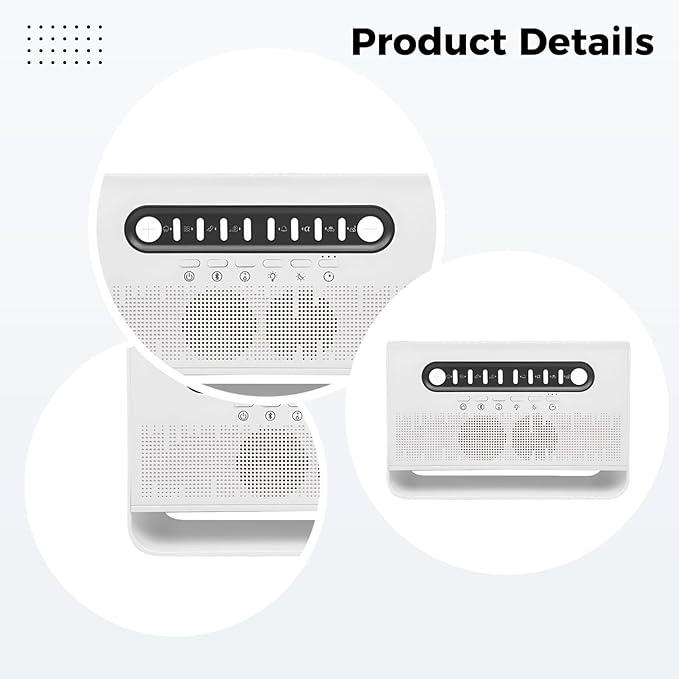 Wireless Speaker Essential Oil Diffuser with 7 Colors, White Noise Humidifier for Aromatherapy, 7.9 X 3.5 X 5.1 in, Ideal Gift