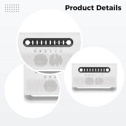 Wireless Speaker Essential Oil Diffuser with 7 Colors, White Noise Humidifier for Aromatherapy, 7.9 X 3.5 X 5.1 in, Ideal Gift