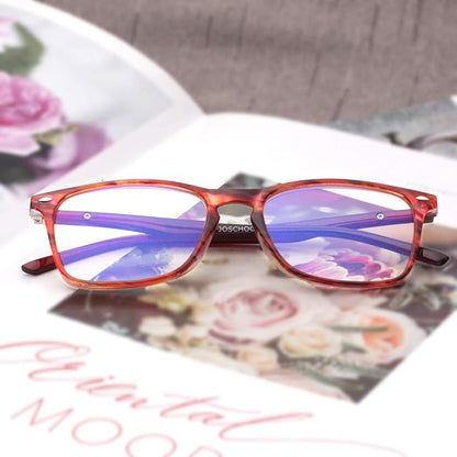 JOSCHOO Computer Reading Glasses Blue Light Blocking Readers Men and Women Glasses of Reading (Red Stripe, 4.0)