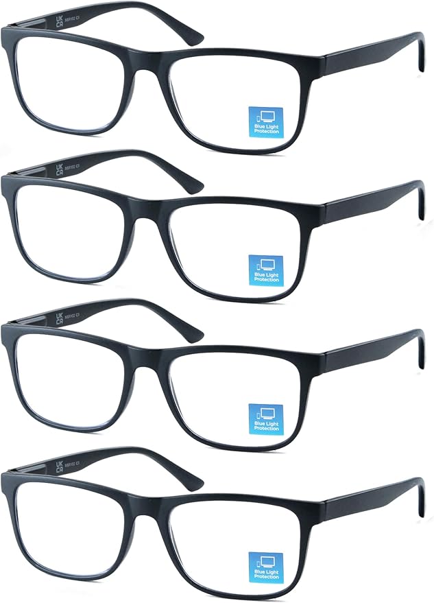 Blue Light Blocking Reading Glasses Men Large Oversized Square Readers Wide fit Cheaters for Men W/Big Head/Large Face