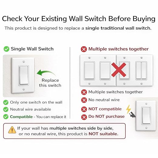 LANBON L10 Large LCD Smart Light Switch, Custom Display & Icons, 6-in-1 1/2/3/4 Gang & Curtain, 2.4GHz WiFi, Compatible with Alexa & Google Home, Motion Wake Screen, No Dimmer, Neutral Wire Required