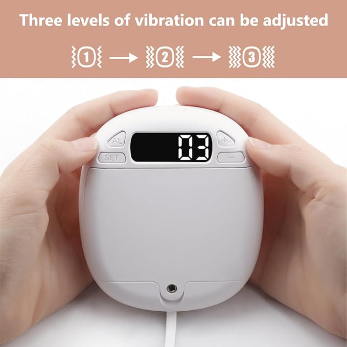 Vibrating Alarm Clock for Heavy Sleepers, Bed Shaker Under Pillow with Dual Alarms and 3 Levels Vibration Adjustable, Portable Digital Alarm Clock with Flashing Light for Travel