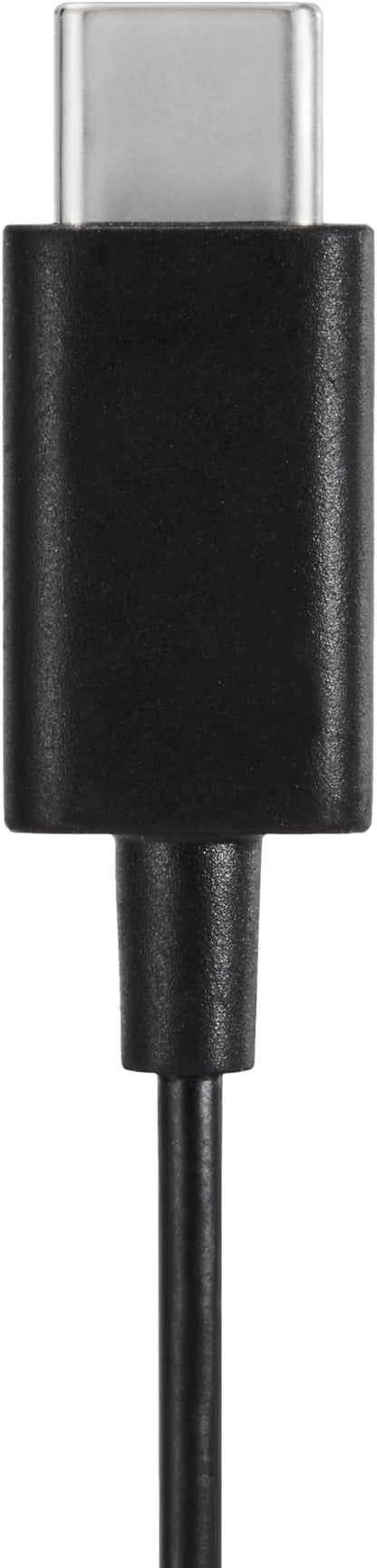Amazon Basics Wired Earbuds with Microphone, in-Ear Headphones, USB-C, 4.2 ft Cable, S/M/L Ear Tips, Black