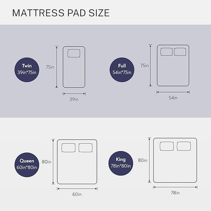 Electric Mattress Pad Twin Size Quilted Wave 10 Heat Settings with 12 Hour Auto Off, Deep Pocket Fits up to 18", Coral Fleece Bed Warmer, ETL Certified Machine Washable, 39"x75"