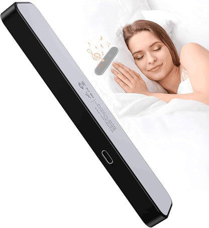 Bone Conduction Bluetooth Pillow Speaker for Sleeping, Portable Sleep Bar Perfect for Side Sleepers, Speaker with Stereo Bass-30/60-Min Timer, Volume Control, TF Function, Privacy&Meditation(Grey)