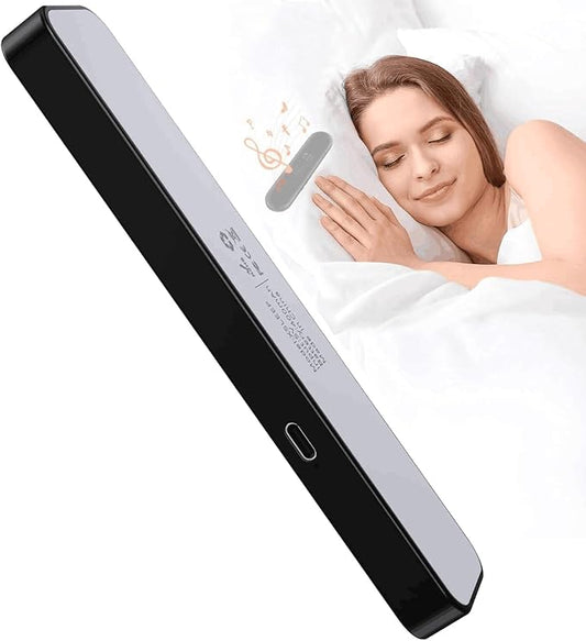 Bone Conduction Bluetooth Pillow Speaker for Sleeping, Portable Sleep Bar Perfect for Side Sleepers, Speaker with Stereo Bass-30/60-Min Timer, Volume Control, TF Function, Privacy&Meditation(Grey)