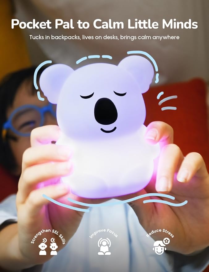 Mini Breathing Pal 'Kyle' - Mindfulness Breathing Light, Guided Visual Meditation Breathing Light, Anxiety Relief Items for Calm Down Corner/Meditation/Sleep Aid for Adult/Kid