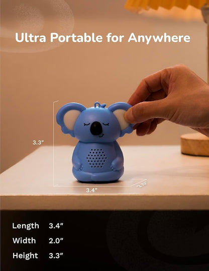 Calming Pal Koala Portable Sound Machine Baby, 5 Guided Mindfulness Rechargeable Sound Machine for Sleep Adults/Kids, 8 Soothing Sounds Mini Portable Sound Machine for Travel/Home/School