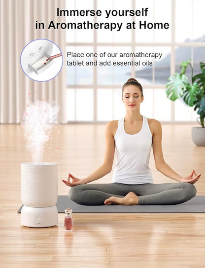 CLEVAST Smart Humidifier for Bedroom, 3L Top Fill Cool Mist Ultrasonic Air Humidifiers with Essential Oil Diffuser, Ultra Quiet for Baby Nursery, Plants, Home, Office (3 Liters Smart Version)