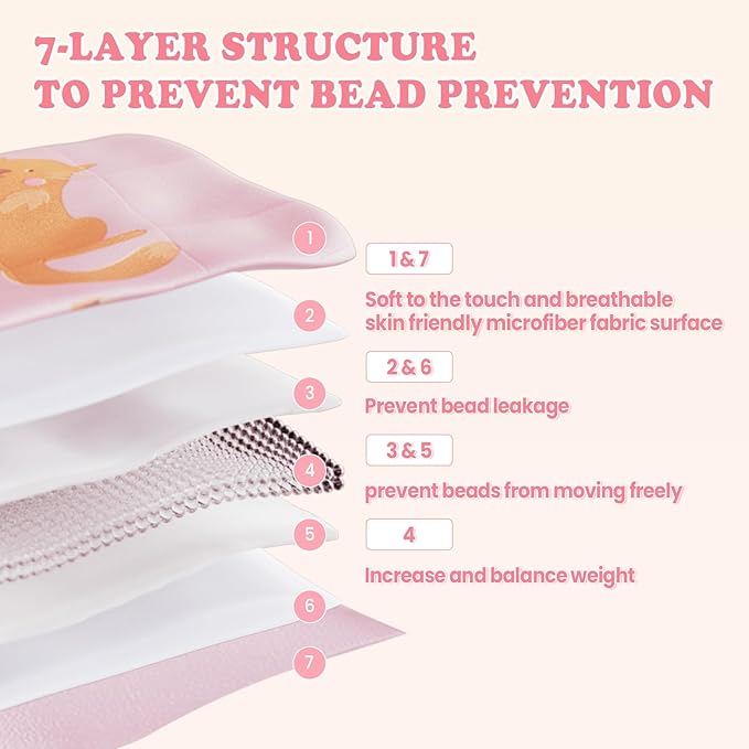 HOSUKKO Weighted Blanket - 2 lbs Pink Cat Heavy Lap Indoor - Small Size Breathable Blanket(20 * 30 inches, 2 lbs)