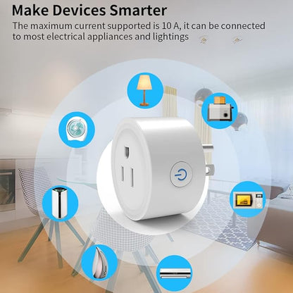 Smart Plug Compatible withHomeKit Electric Outlet Switch Socket Voice Control with Siri Alarm Timing Countdown 2.4G WiFi No Hub Required