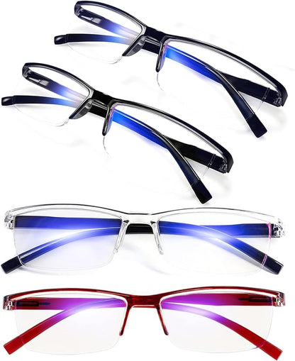 4 Pairs Blue Light Reading Glasses for Women 1.5 Anti-UV Blocking Computer Readers 1.00 1.25 1.50 1.75 2.00 2.25 2.50 2.75 3.00 3.50 4.00