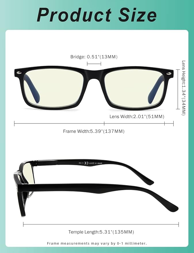 Eyekepper 2 Pack Computer Reading Glasses Blue Light Blocking Readers for Men Women, Tortoiseshell