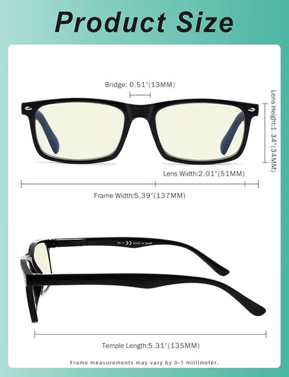 Eyekepper Computer Reading Glasses for Men Blue Light Blocking Readers Women, Transparent