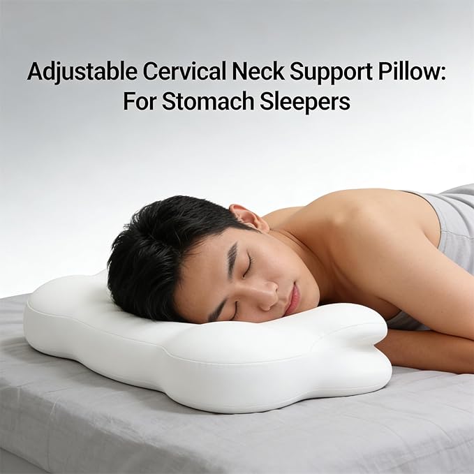 Mellow Cloud Align Pillow, Mellow Sleep Pillow, Ergonomic Memory Foam Pillows, Adjustable Cervical Neck Support Pillow, for Side Back Stomach Sleepers