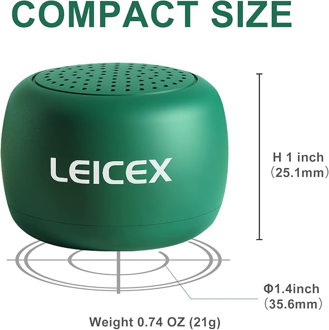 Portable Bluetooth Speakers, Mini Cute Small Pillow Wireless Speakers with Bluetooth 5.0 Perfect for Travel Outdoor Sound (Green)