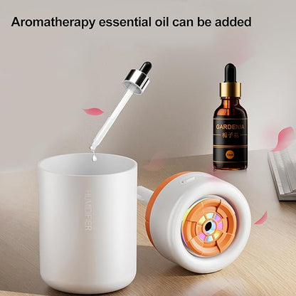 Mini Humidifier, USB Personal Desktop Humidifier for RV, Office, Bedroom etc. Auto Shut-Off, 2 Mist Modes, Super Quiet (White)