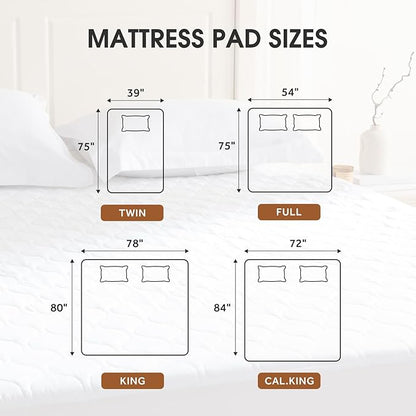 Heated Mattress Pad Queen - Bed Warmer with Memory & Preheat Functions, 2-10 Hour Auto Off & 9 Heat Settings, Double Controller, Fast Heating, Deep Pocket, Electric Mattress Pad Queen 60"x80"