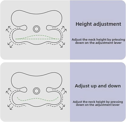 Anti Wrinkle Pillow, Ergonomic Memory Foam Beauty Neck Pillow with Adjustable Shaping Rod Neck Support for Side Sleeping Home Hotels Camping Machine Washing (Dark Gray)