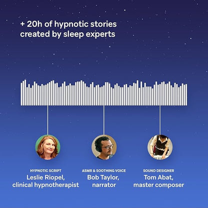 Hoom HoomBand | Bluetooth Sleep Headphones | Headband for Sleep, Travel, Meditation | Free Access to Hypnotic Stories and Sounds created by Sleep Experts | Charging Cable Included