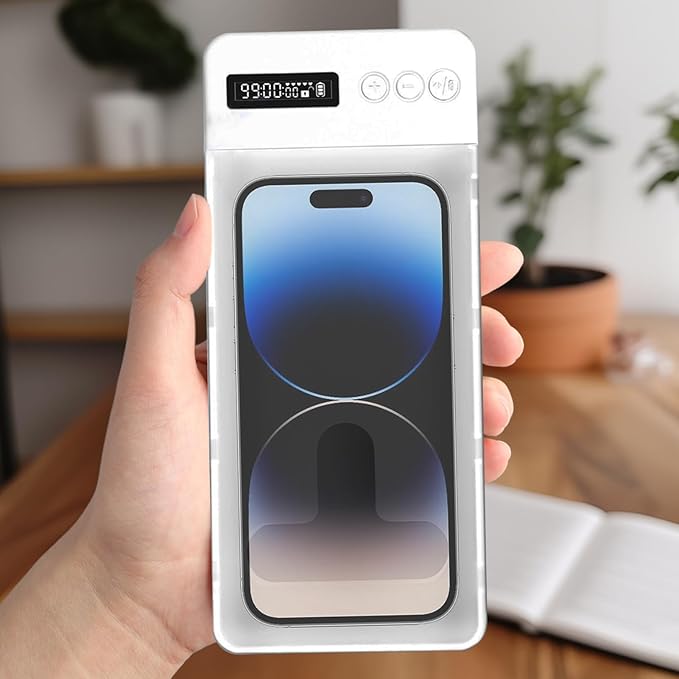 Cell Phone Timed Lock Box, PC ABS Self-Control Case withTimer, Timed Electronic Lock Box, Smart Device Locker for Study, Focus, Productivity