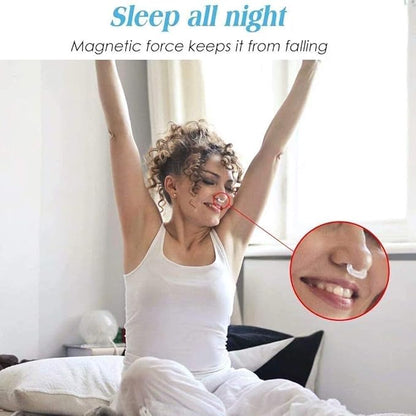 Anti Snore Clip, Magnetic Nose Clip,Silicone Anti Snoring Device for Better Sleep Quality, Comfortable & Professional Snoring Solution Sleeping Aid for Men Women, Snore Stop - 4 Pack
