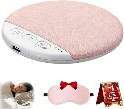 Sleep Speaker Under Pillow, Bone Conduction Pillow Speaker, Ultra-Thin Bluetooth Pillows Speakers with White Noise Sound, Volume Control & Auto-Off Timer