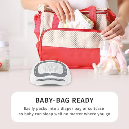 MyBaby SoundSpa White Noise Machine for Babies | 6 Soothing Lullabies for Newborns, Sound Therapy for Travel, Relaxing, Kids, Newborns, Baby Songs, Adjustable Volume, Auto-off Timer, By HoMedics
