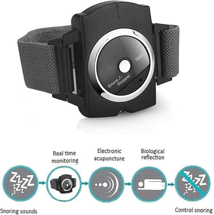 Anti-Snoring Device, Smart Wristband with Bionic Detection, Sleep Position Monitor, Conductive Patch Technology, Designed to Reduce Snoring Improve Nighttime for Men & Women