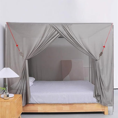 Faraday Fabric Radiation Shielding Bed Canopy with Mattress EMF Protection Block 5G Radiation Shielding Big Size (Color : Silver, Size : Style4)