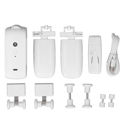 Automatic Curtain Opener and Closer, Remote Control Smart Curtain, Upgraded HighPerformance Motor, Curtain Rail Curtain Opener Robot for U Track,I Track,Home,Bedroom