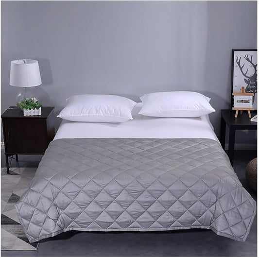 Weighted Blanket for Adults, Single Double Heavy Blanket with Fibre Fabric Premium Glass Bead All-Season Even Weight Distribution for Bed Sofa Grey 150x200cm 9kg