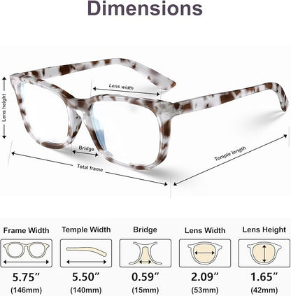 VISOONE Blue Light Blocking Glasses Square with Anti Computer Glare for Gaming Women and Men MONTANA