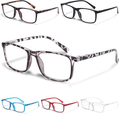 6 Pack Reading Glasses for Men Blue Light Blocking Glasses Lightweight Spring Hinge Computer Readers Men Women