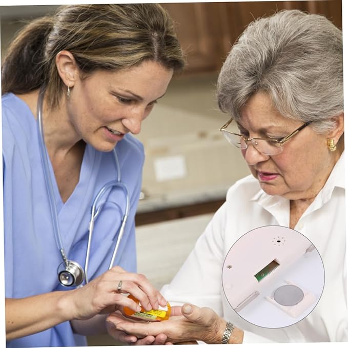 NOLITOY Smart Portable Medicine Organizer with Timed Reminder for Seniors Durable Compartments Case with Alarm Function for Daily Medication Management