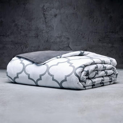 LUXOME Luxury 15lb Weighted Blanket | Includes Removable Cool & Cozy Cover | Full Size | 54"x72" | The Best Weighted Blanket