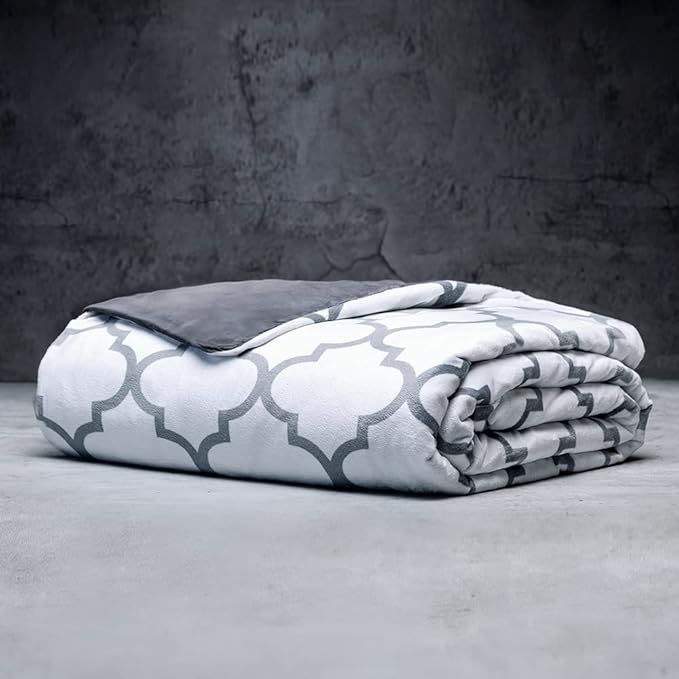 LUXOME Premium Adult Weighted Blanket | Includes Removable Cool & Cozy Cover | 18 lbs | 60"x80" | Queen Size | The Best Weighted Blanket