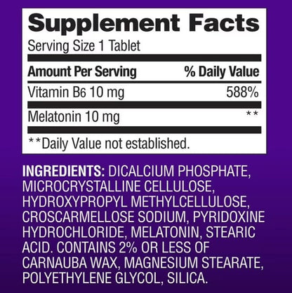 Members Mark Extended Release Melatonin 10 mg Tablets 300 ct Sleep Support for Travel Shift Work and Nighttime Routine