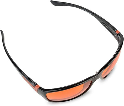 99.9% Blue Light Blocking Amber Glasses for Sleep - Medium Adult Size Nighttime Eye Wear - Special Orange Tinted Glasses Help You Sleep & Relax Your Eyes
