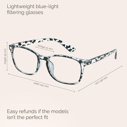 MIGSIR Blue Light Blocking Glasses for Computer Gaming, Fashion Fake Helps Reduce Screen Fatigue Eyeglasses for Women Men