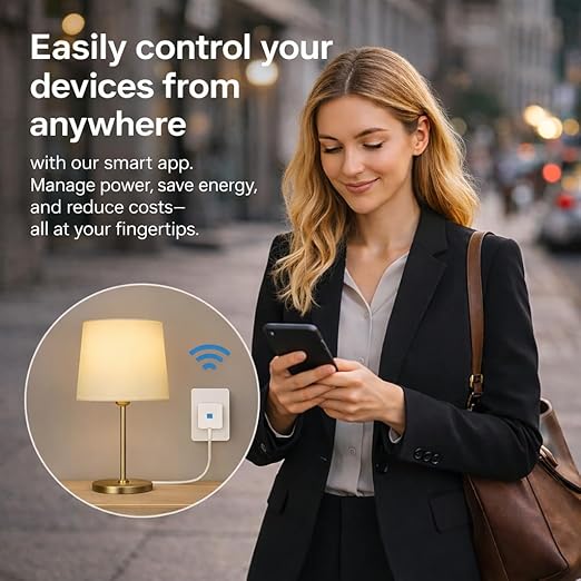 Compact Smart Plug, Works with Alexa & Google Assistant, Smart Life App & Voice Control, Energy Monitoring, Timer Scheduling, No Hub Required, App Remote Control, 2.4 GHz WiFi Outlet, 2-Pack