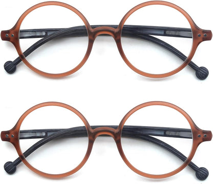 Round Reading Glasses Women Men Blue Light Blocking Circular Readers Unisex Ultra Lightweight Circle Cheaters Glasses