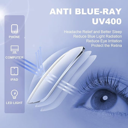 Oprah Reading Glasses for Women - 5Pack Square Fashion Readers for Women Blue Light Blocking with Spring Hinge (Mix5, 2.75x)