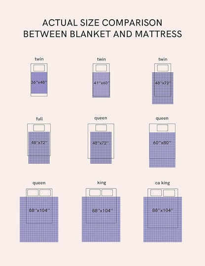 YnM Exclusive 50 lbs Weighted Blanket, Extra Heavy Cotton Bed Blanket for Two Persons, Ideal for Queen or King Bed (88x104 Inches, 50 Pounds, Fuchsia Purple)