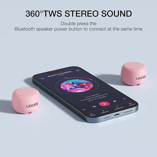 Mini Wireless Bluetooth Speaker with Bluetooth 5.0 - Perfect for Travel & Outdoor Sound (Pink)