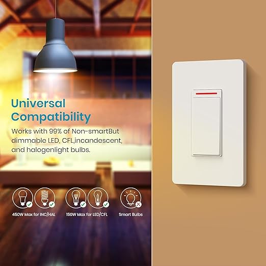 Milfra 3Gang Smart Light Switch Single-Pole 2.4GHz WiFi,2024 New Model 10A,Works with Siri, Alexa and Google Home,Voice and Remote Control,Neutral Wire Required,No Hub Required