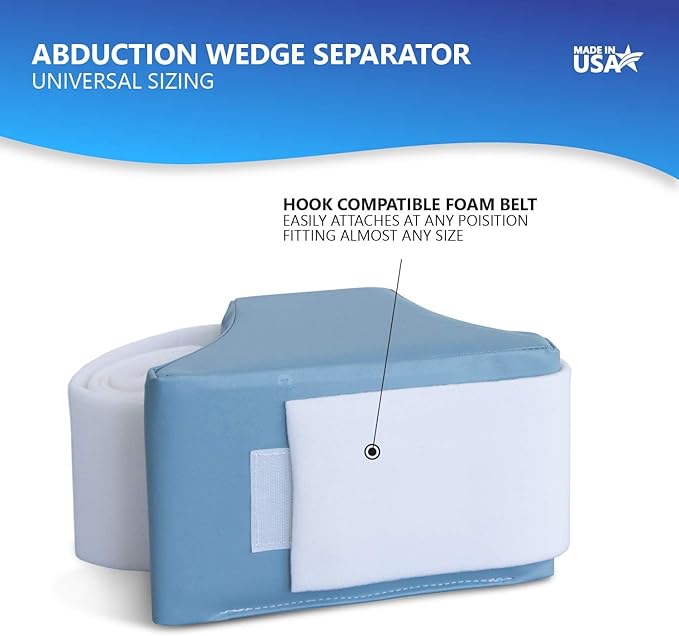 NYOrtho Abduction Wedge Knee Separator for Hip Surgery Recovery – 4" Orthopedic Pillow for Leg Support, Contracture Prevention & Post Surgery Use – Wheelchair or Bed – Wipeable, Fluid-Resistant