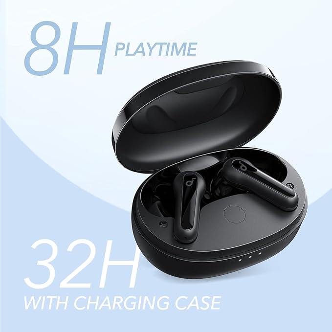 Soundcore by Anker Life P2 Mini True Wireless Earbuds, Bluetooth 5.2, 10mm Drivers for Big Bass, Custom EQ, 32H Playtime, Fast Charging, Comfortable, Tiny Size for Daily Use, Commute, Work