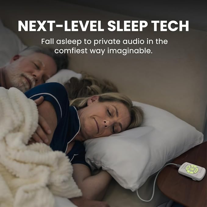 Avantree Slumber 2 – Bluetooth Pillow Speaker for Sleeping with 4 Flat Speakers, Remote Control and Sleep Timer, Built-in White Noise, Soft & Comfortable Design for Side Sleepers, Podcasts & Audiobook