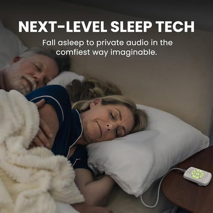 Avantree Slumber 2 – Bluetooth Pillow Speaker for Sleeping with 4 Flat Speakers, Remote Control and Sleep Timer, Built-in White Noise, Soft & Comfortable Design for Side Sleepers, Podcasts & Audiobook